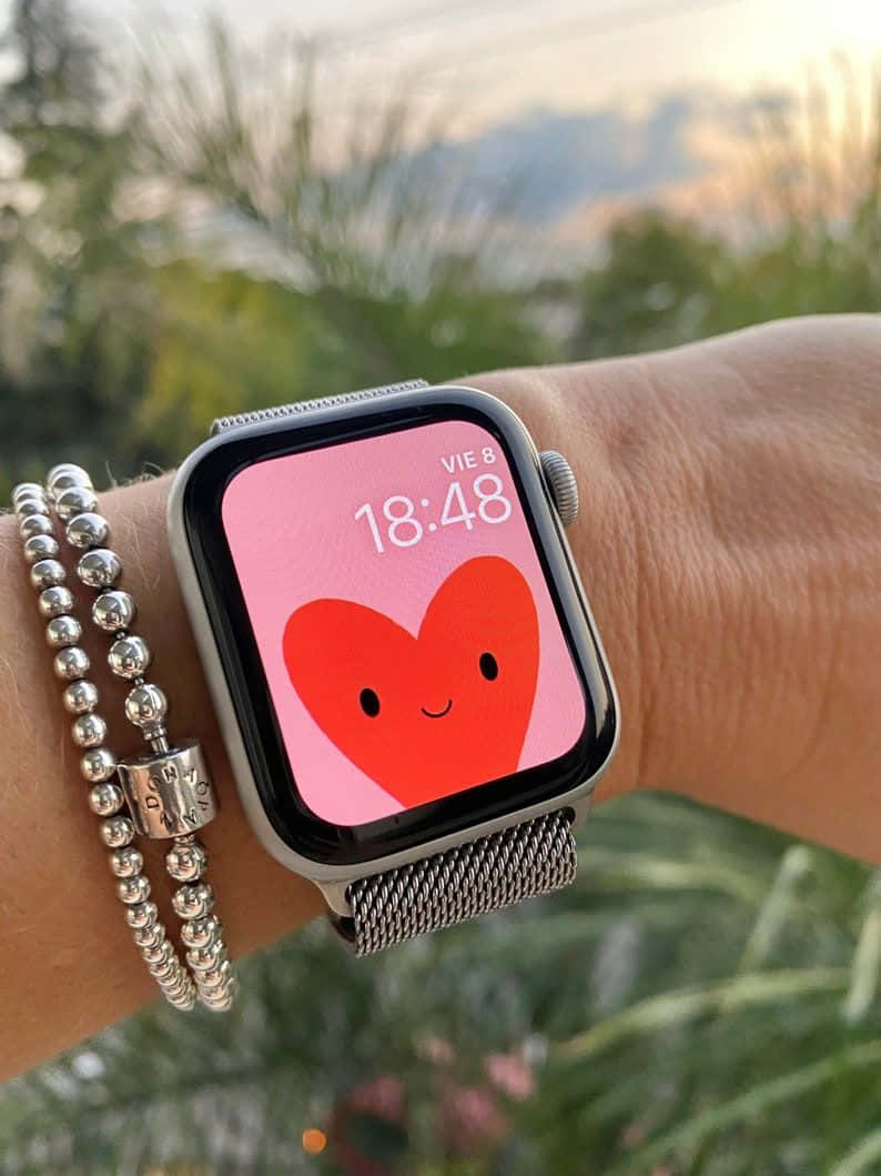 Cute Apple Watch Face Heart Wallpaper