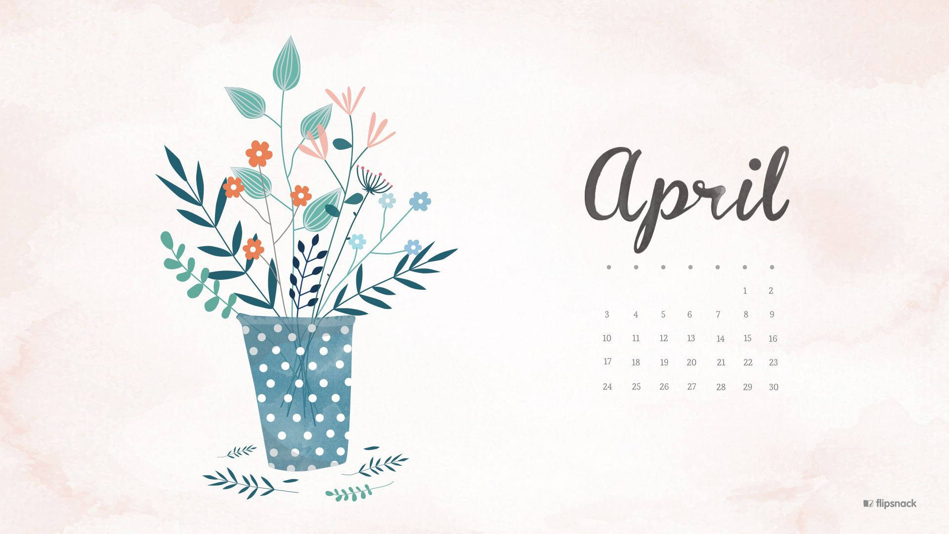 Welcome April, New Beginnings Await Wallpaper