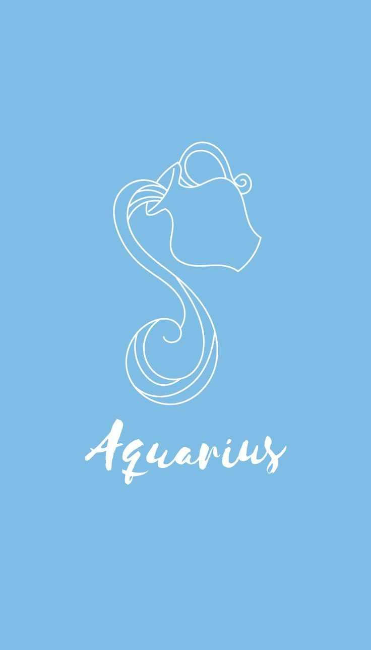 Cute Aquarius Baby Blue Wallpaper