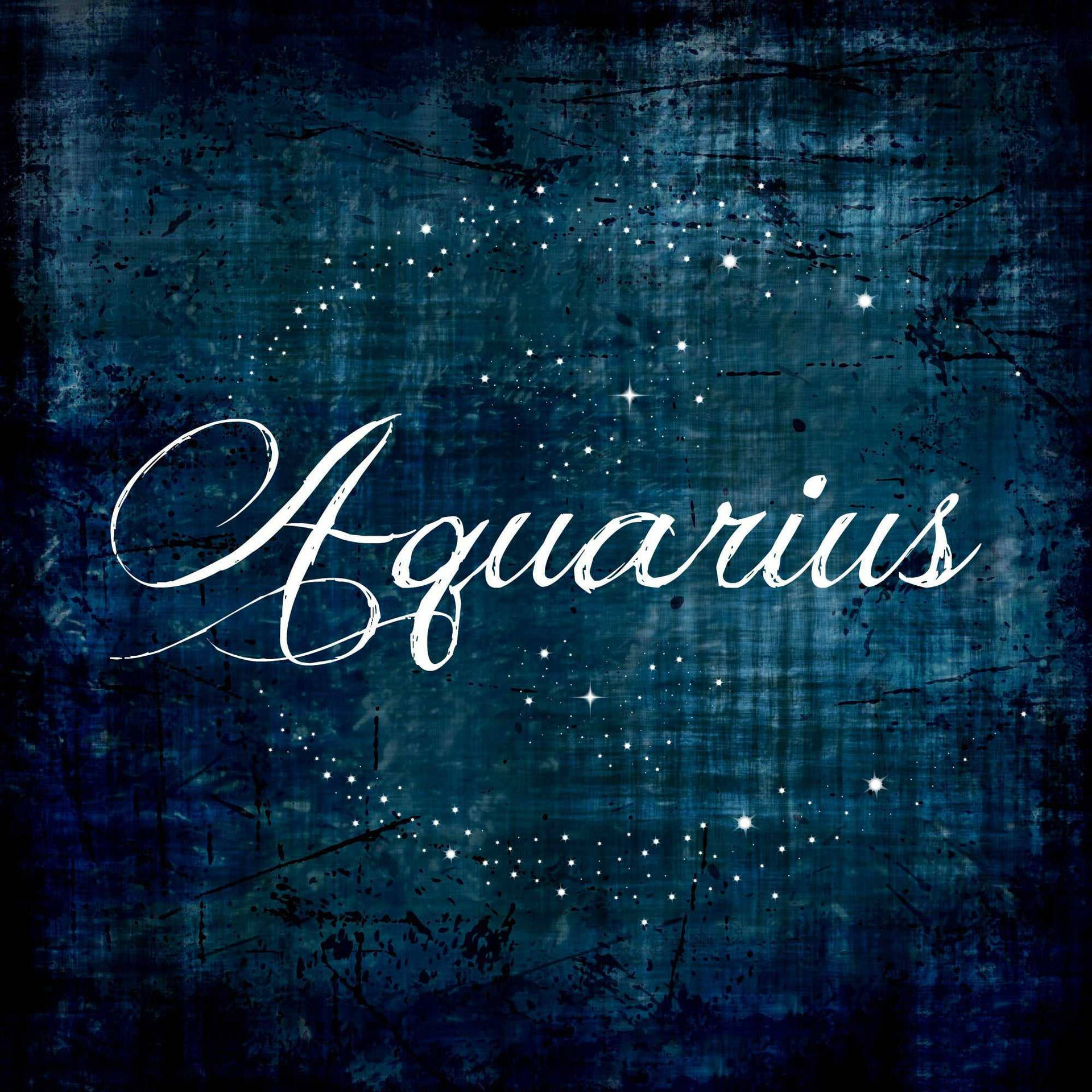 Sød Aquarius Blå Sparkle Mønster Wallpaper
