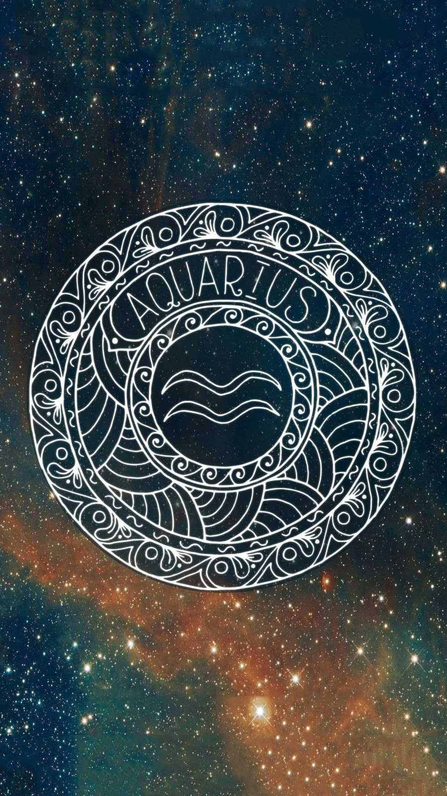 Cute Aquarius Mandala Art Wallpaper