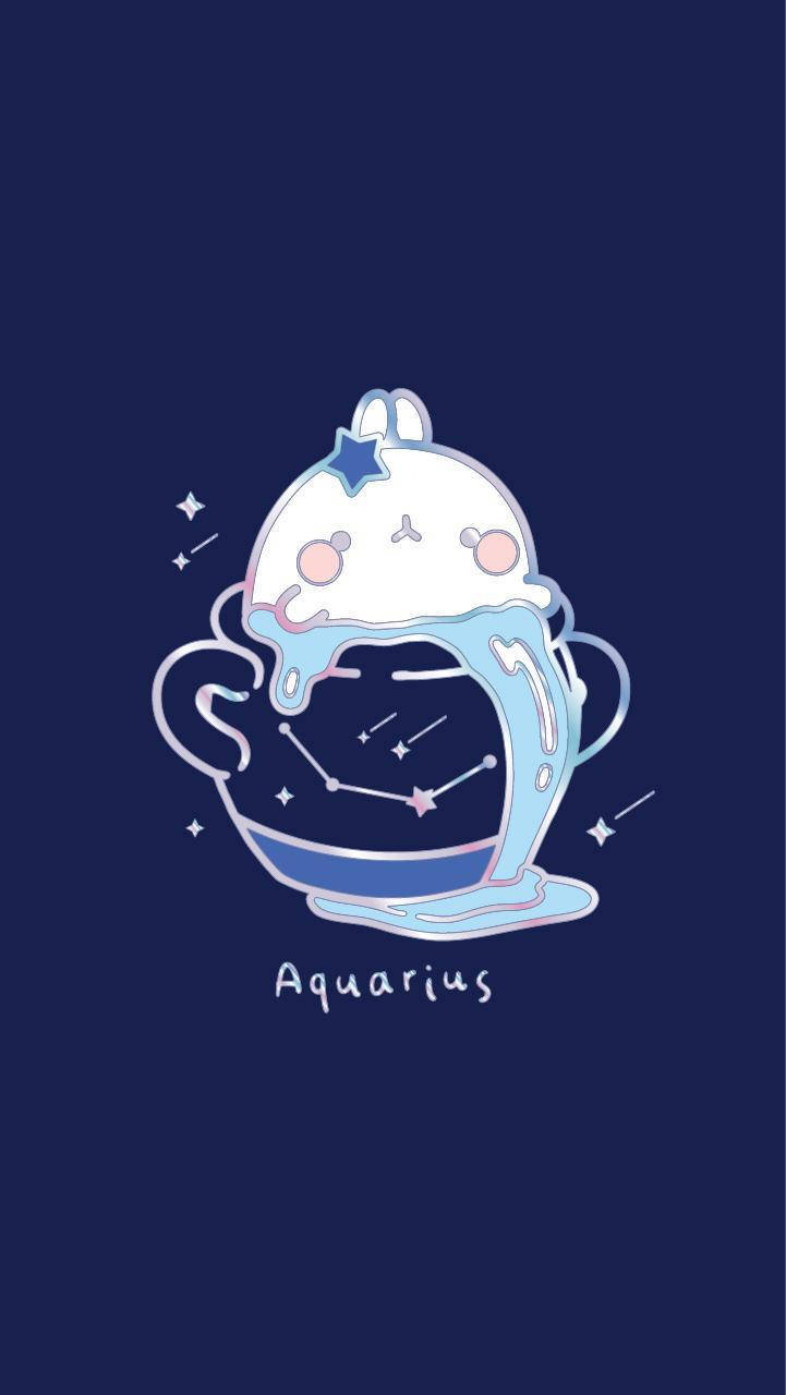 Cute Aquarius Molang Wallpaper