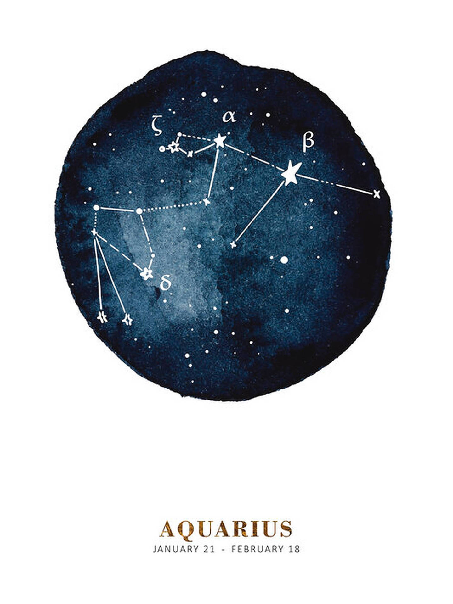 Cute Aquarius Sky Map Wallpaper