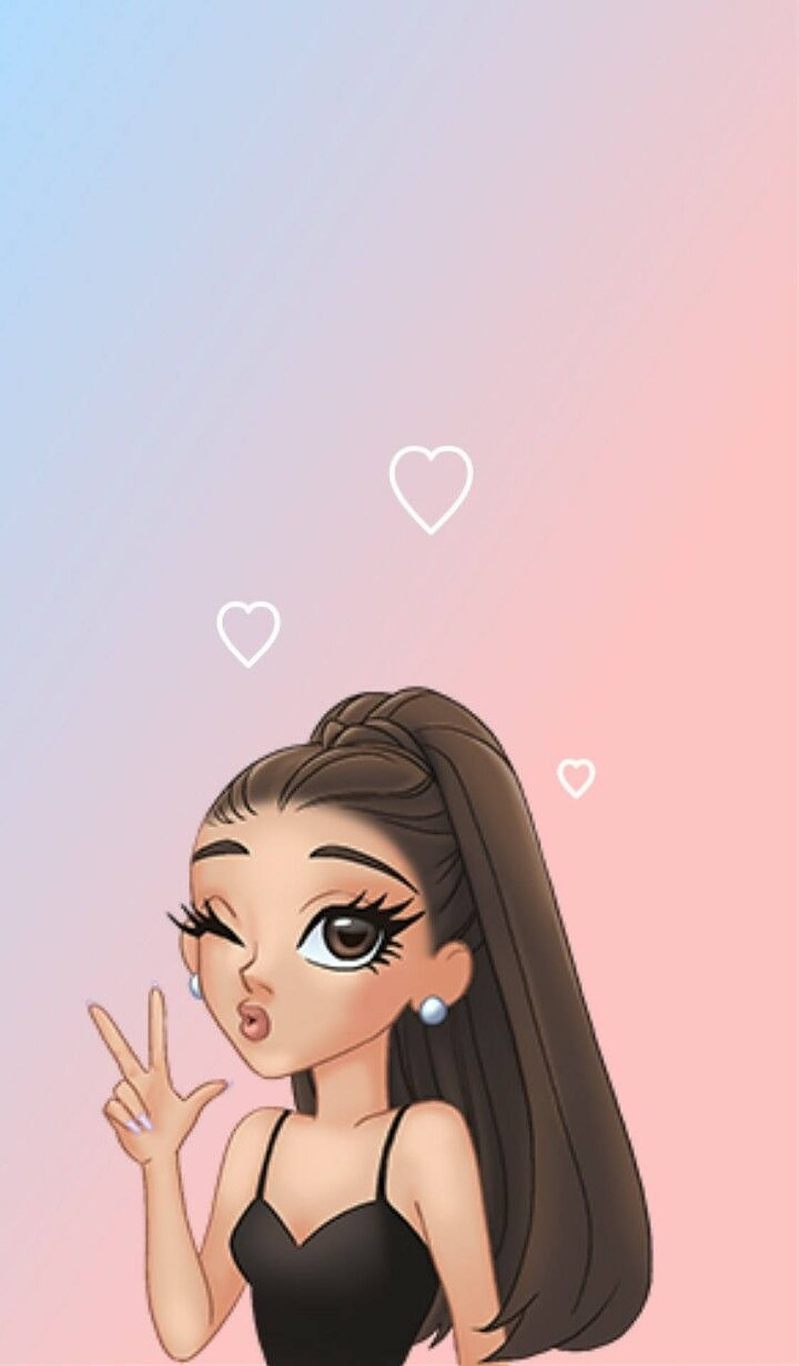 Cute Ariana Illustration Profile Picture Wallpaper