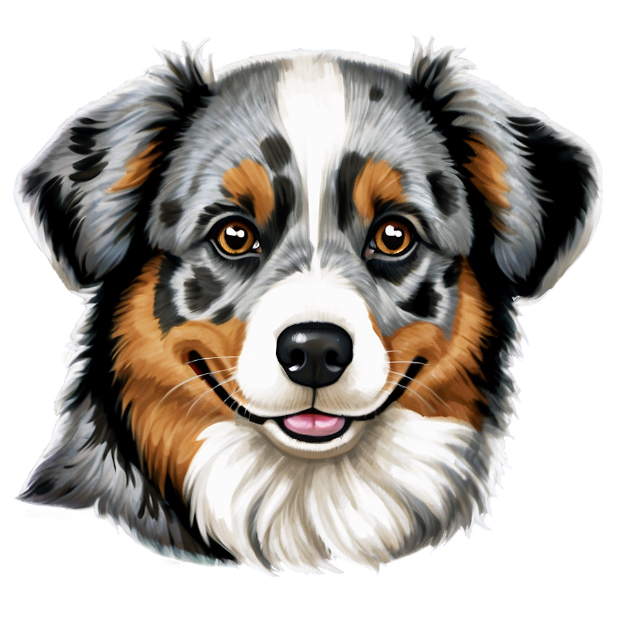 Cute Australian Shepherd Png Kqd PNG