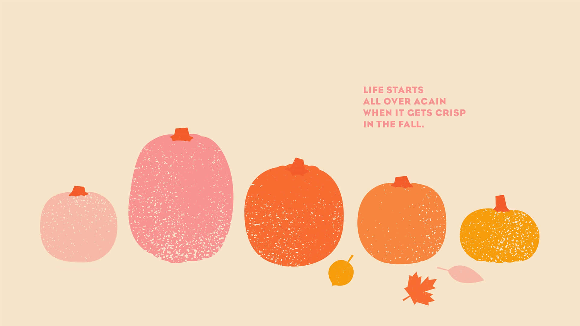 Enjoy a cozy autumn day with this cute desktop background! Wallpaper