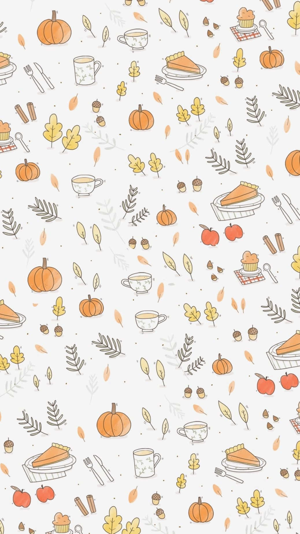 Add a burst of autumnal colour with this cute iPhone wallpaper Wallpaper