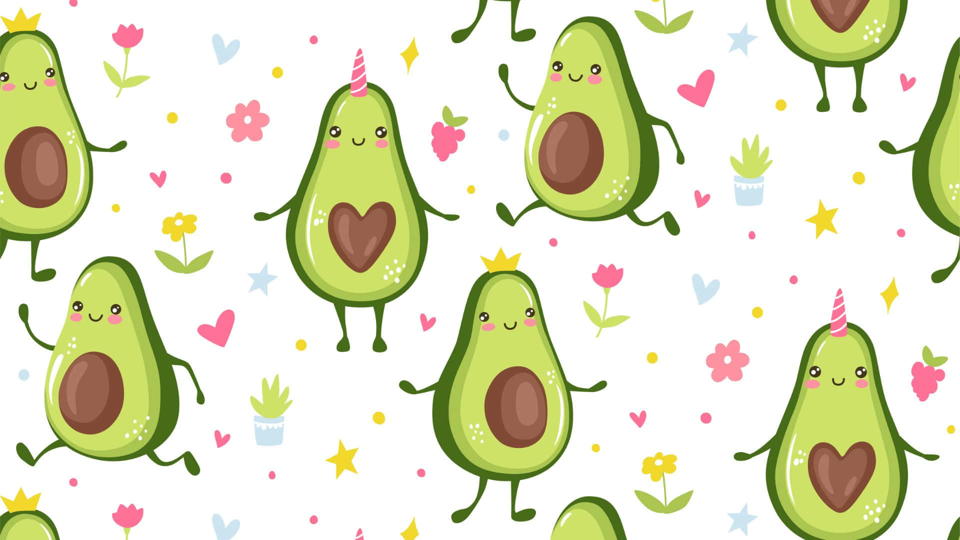 Charming Avocado Duo – High-Quality Wallpaper