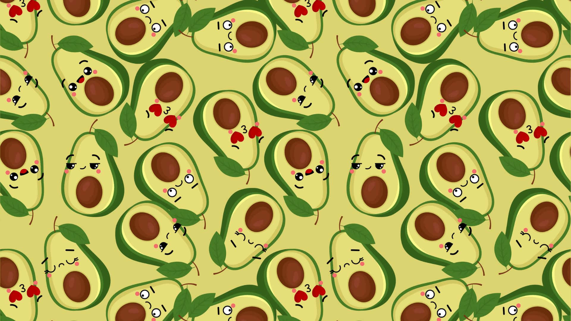 Adorable Avocado Friends on a Playful Background