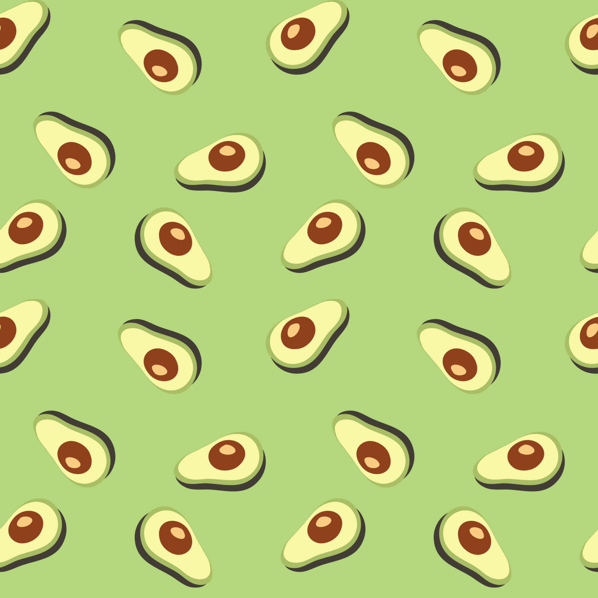 Adorable Avocado Duo Smiling on a Light Green Background