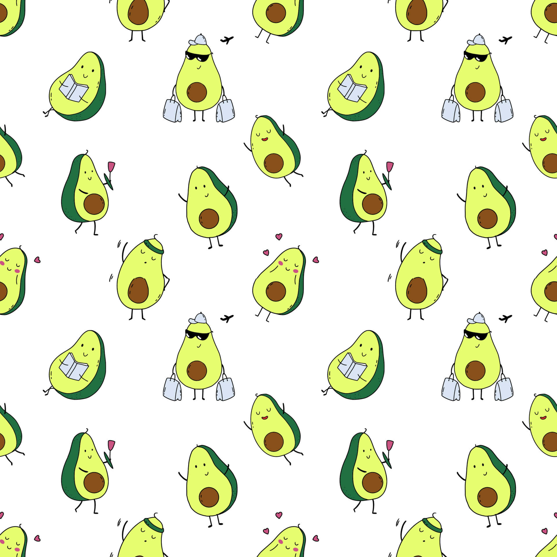 Adorable Avocado Duo on a Pink Background