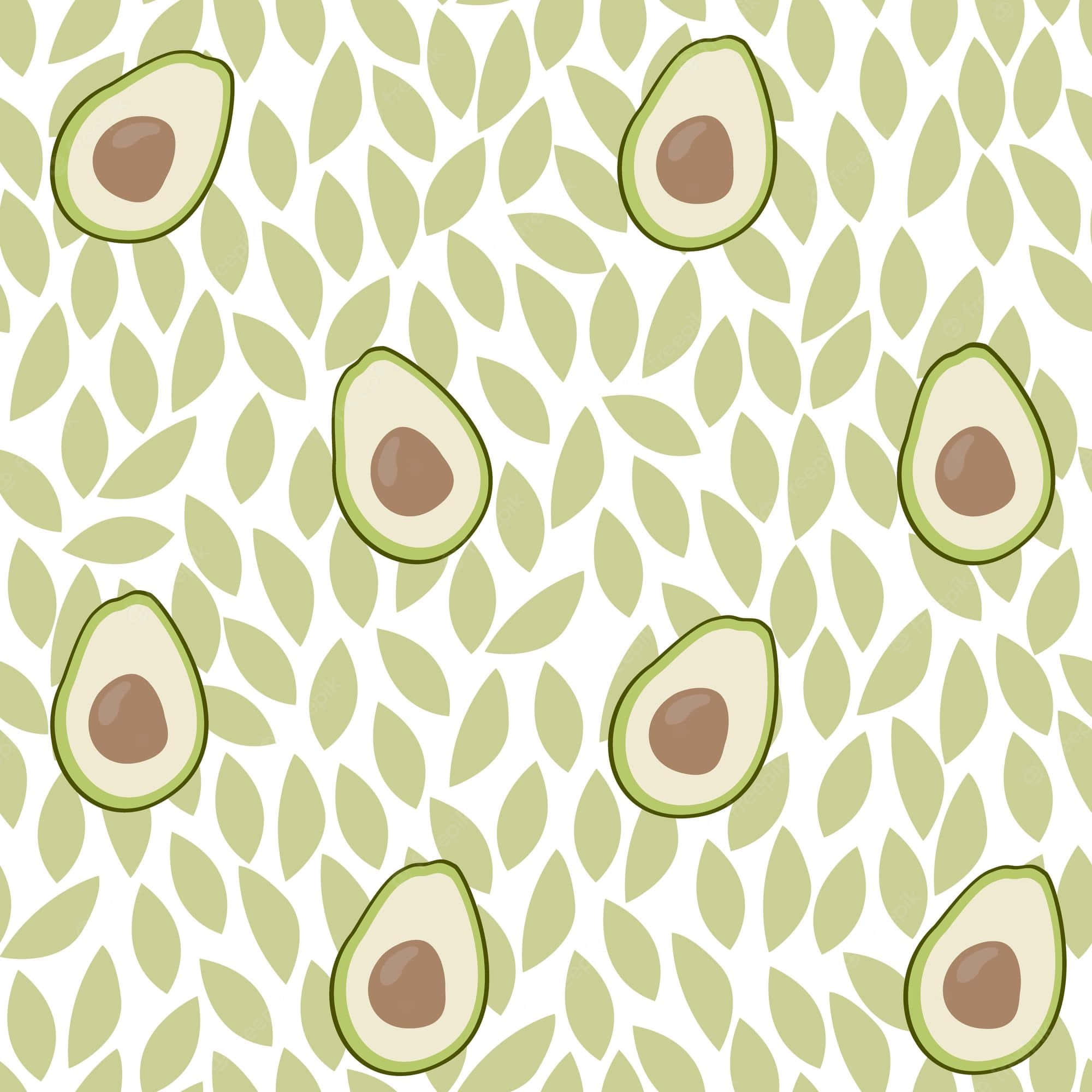 Cute and Lovely Avocado Friends Wallpaper