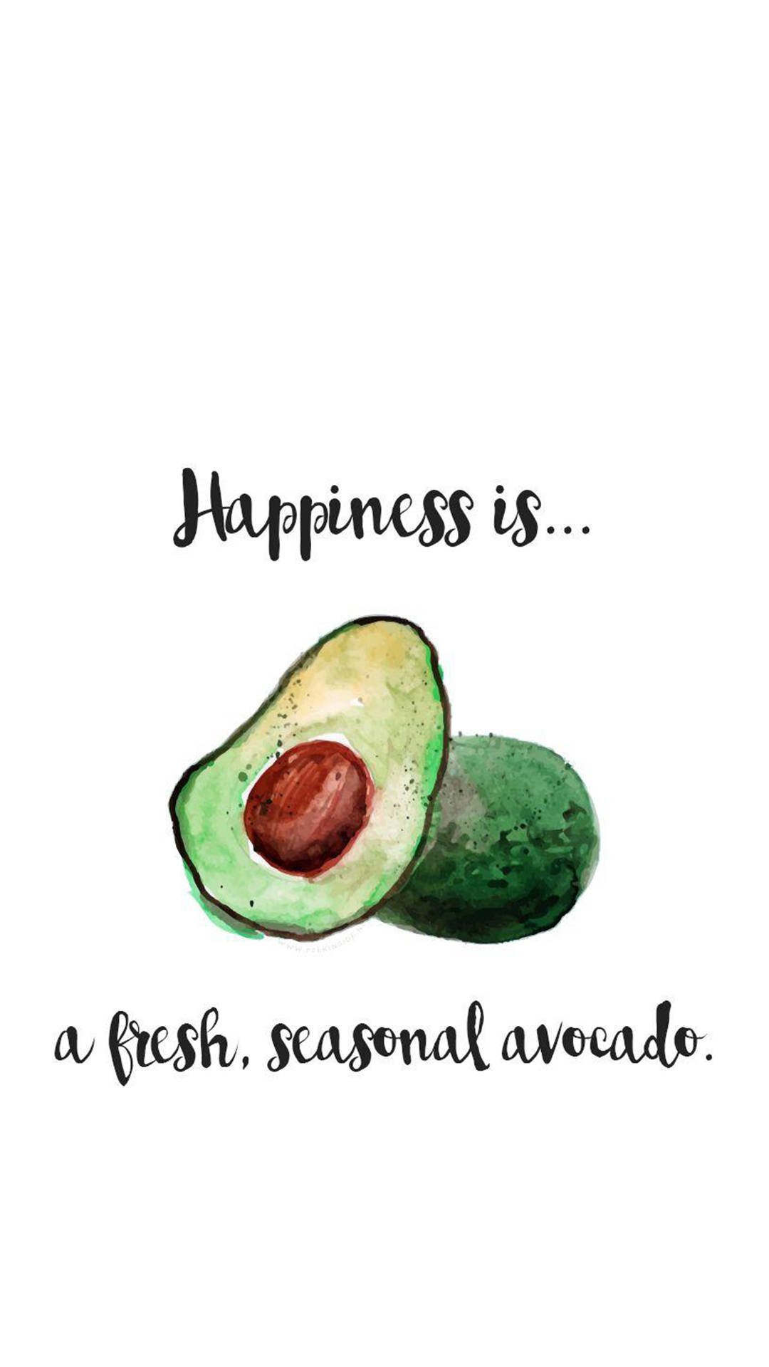 Cute Avocado Happiness Wallpaper