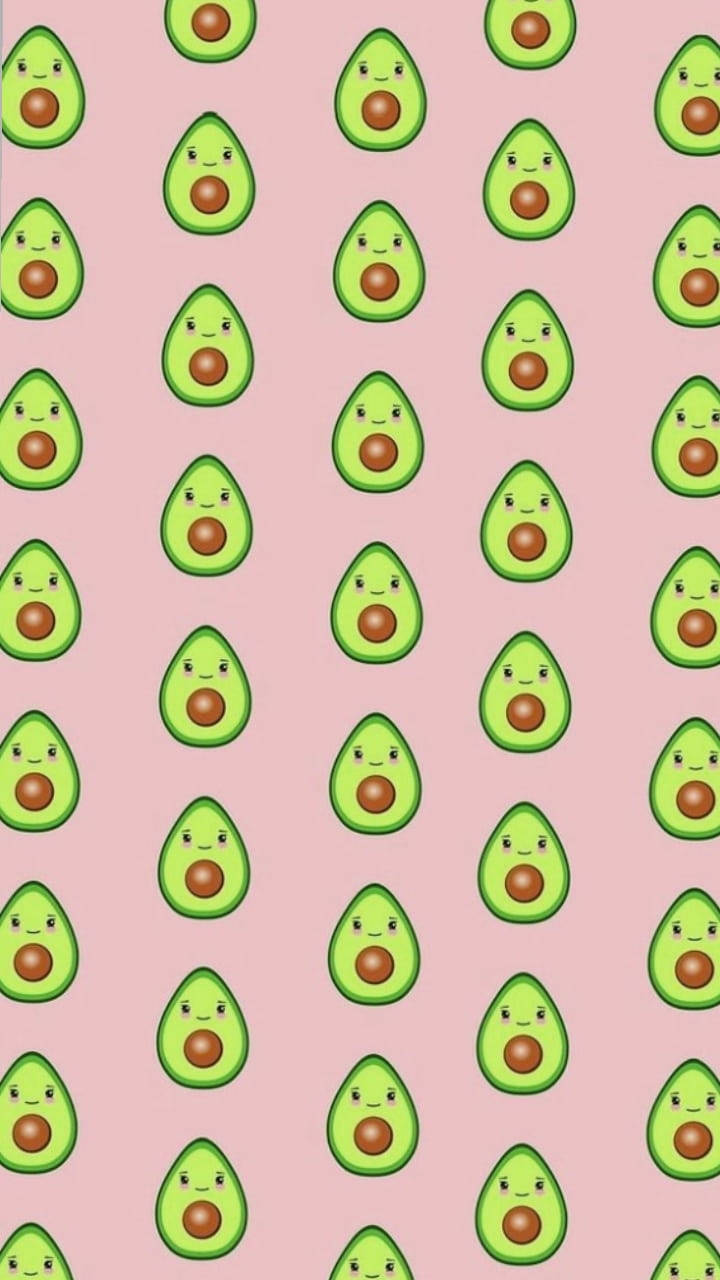 Cute Avocado with Lovely Pink background Wallpaper