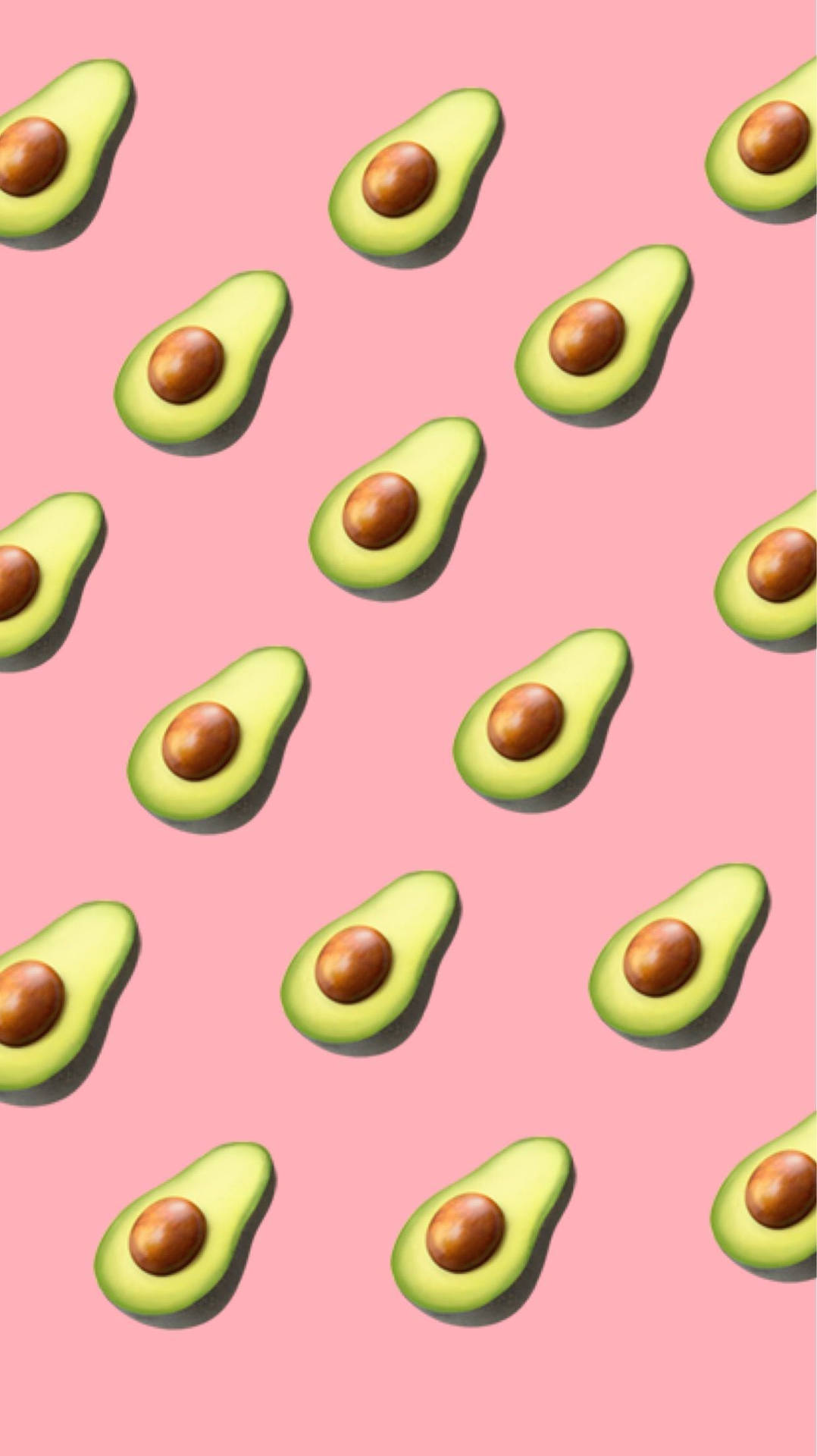Cute Avocado Pointing Top Right Wallpaper