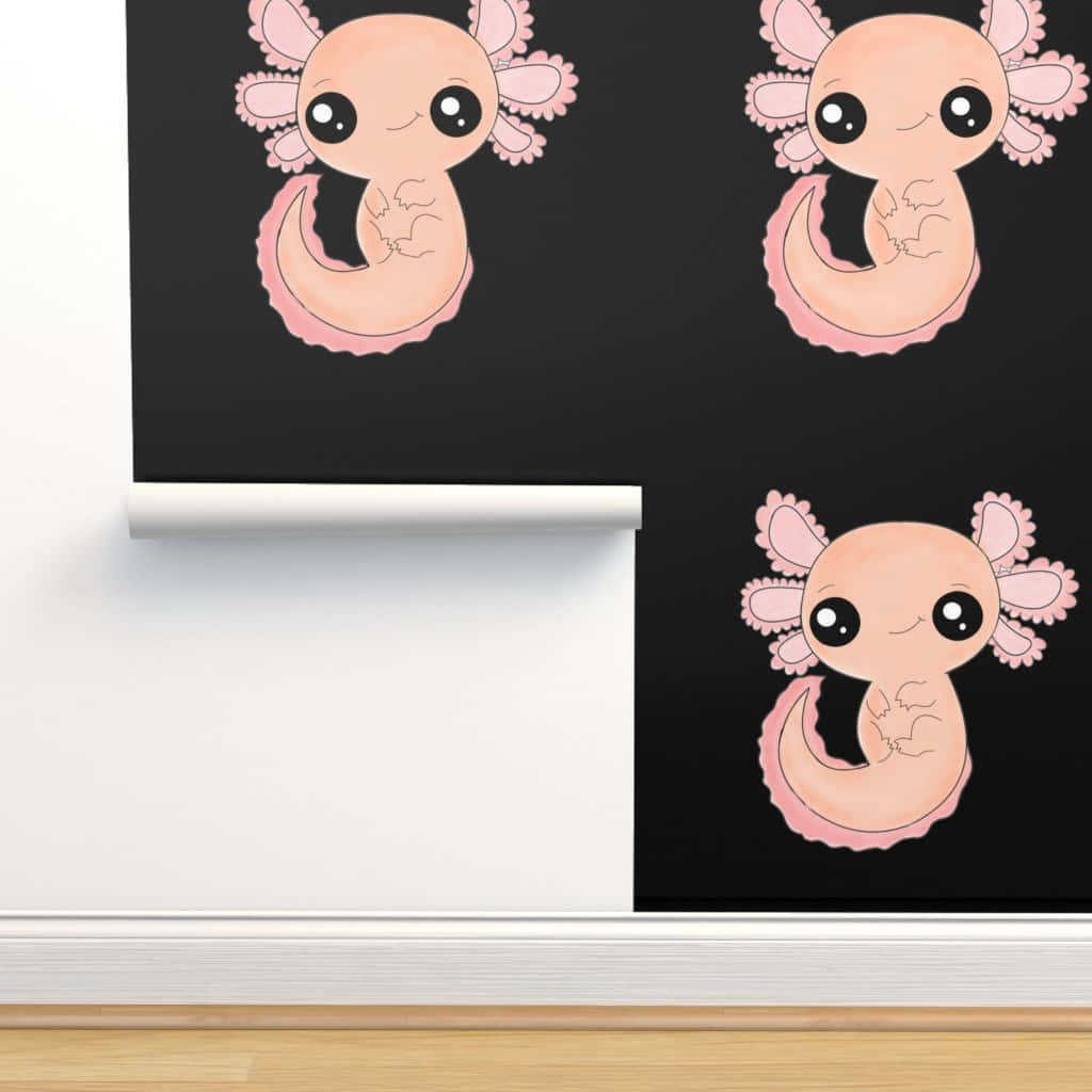 Cute Axolotl Wall Cover Decoration Wallpaper