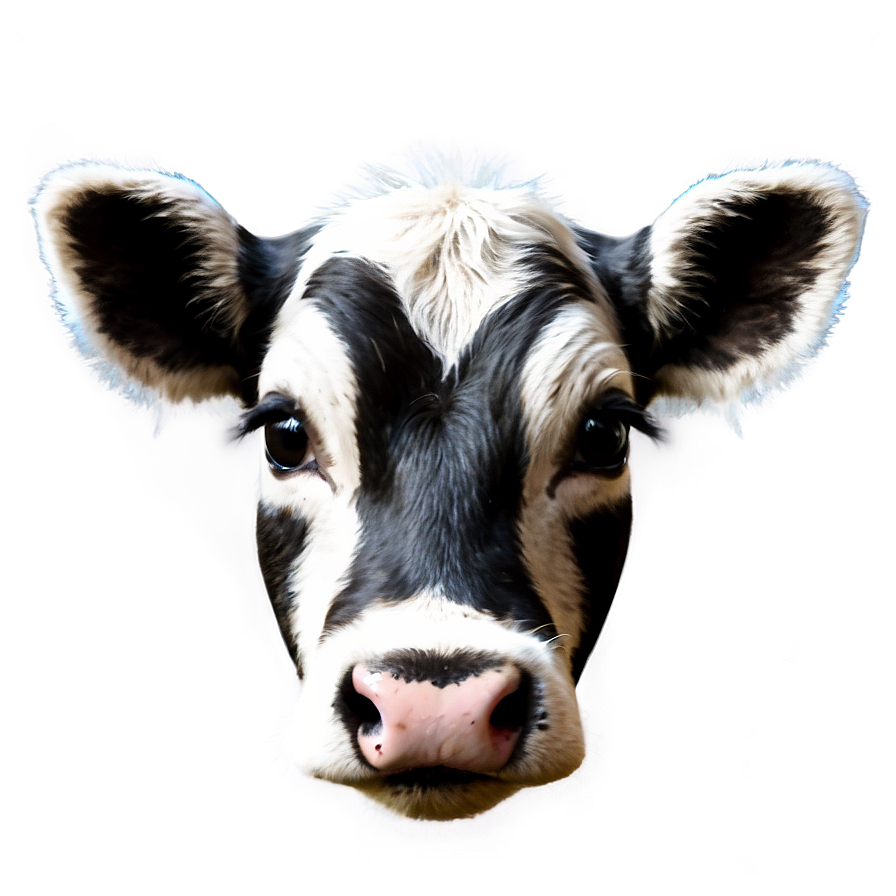 Download Cute Baby Cow Face Png 06212024 | Wallpapers.com