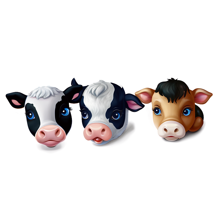 Cute Baby Cow Face Png Mpt PNG