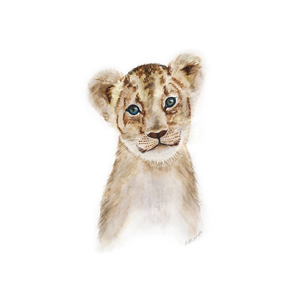 Cute Baby Lion Artwork Wallpaper
