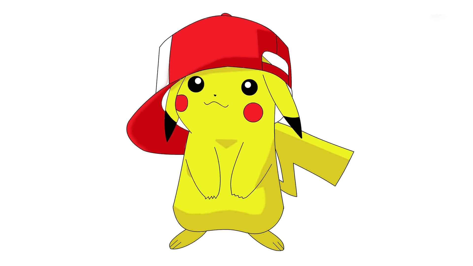 Niedlichesbaby Pikachu Mit Roter Mütze Wallpaper