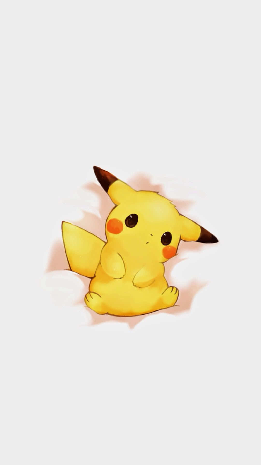 Pikachu ligger på sengen med en pude Wallpaper