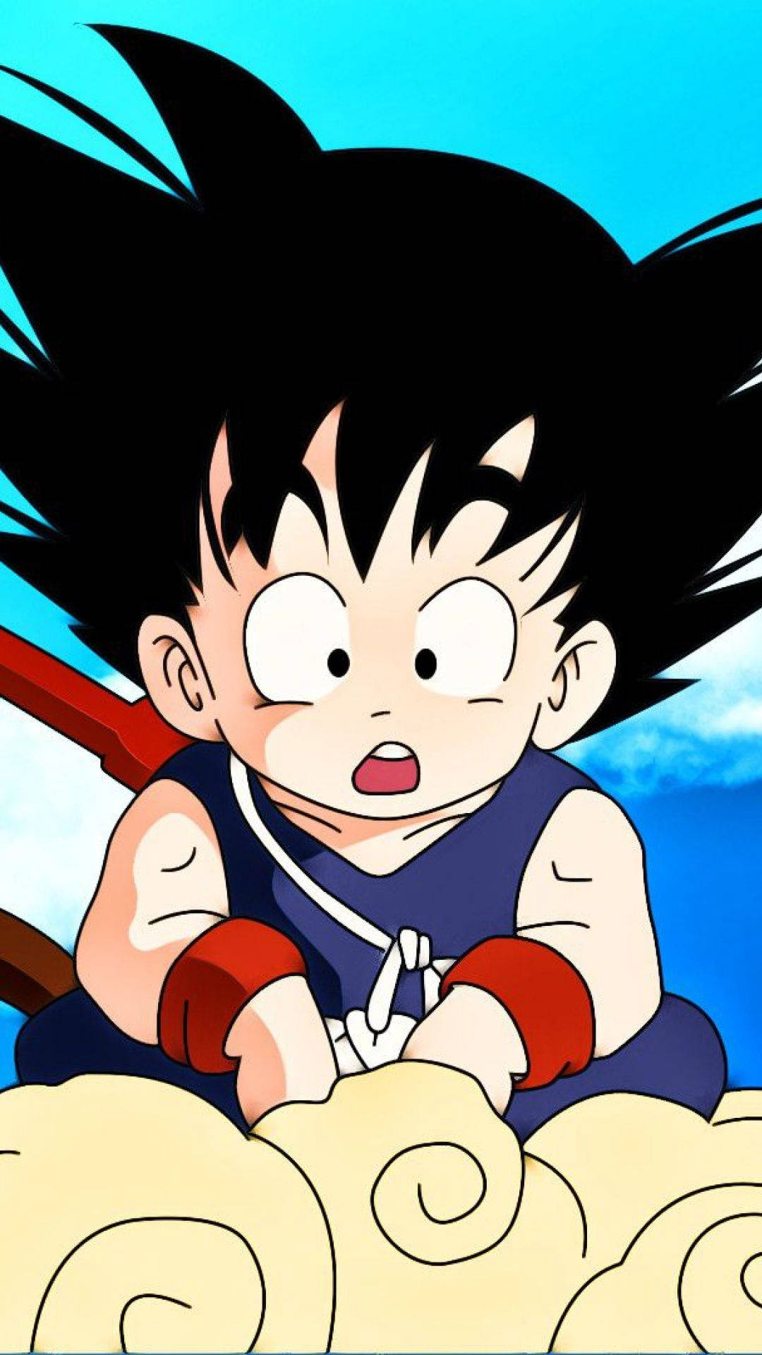 Tapetmed Söt Baby Son Goku Till Iphone. Wallpaper