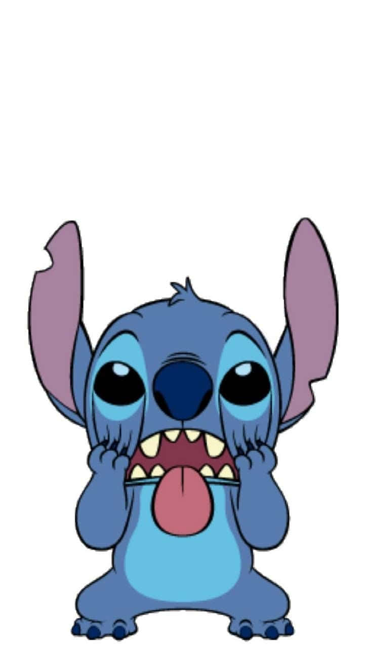Lindobebé Stitch Disfrutando De Un Divertido Verano. Fondo de pantalla