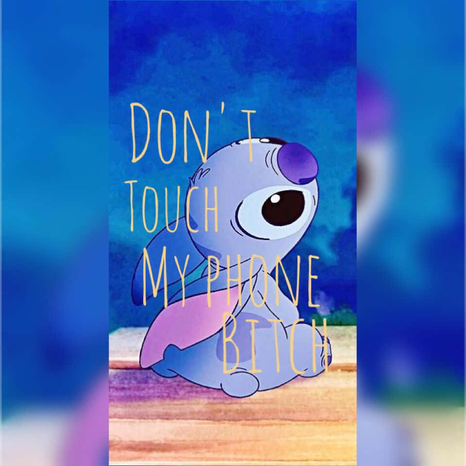 Download Stitch Don't Touch My Phone Wallpaper | Wallpapers.com