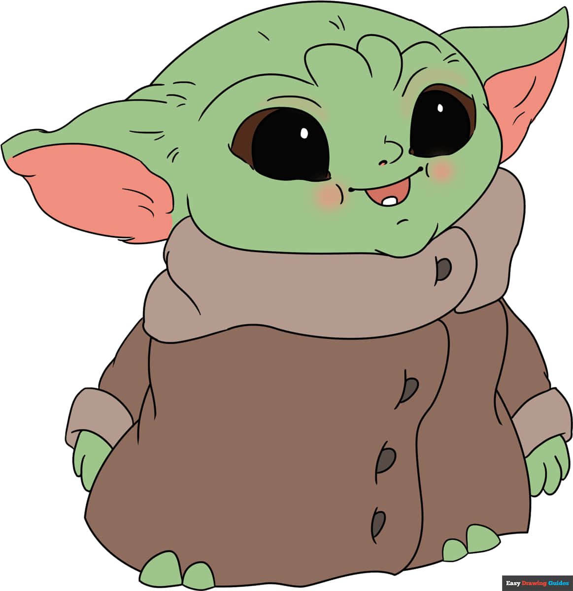 Lindaimagen De Dibujo Del Bebé Yoda Para Fanáticos