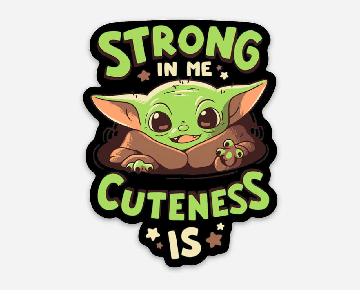 Cute Baby Yoda Sticker Picture