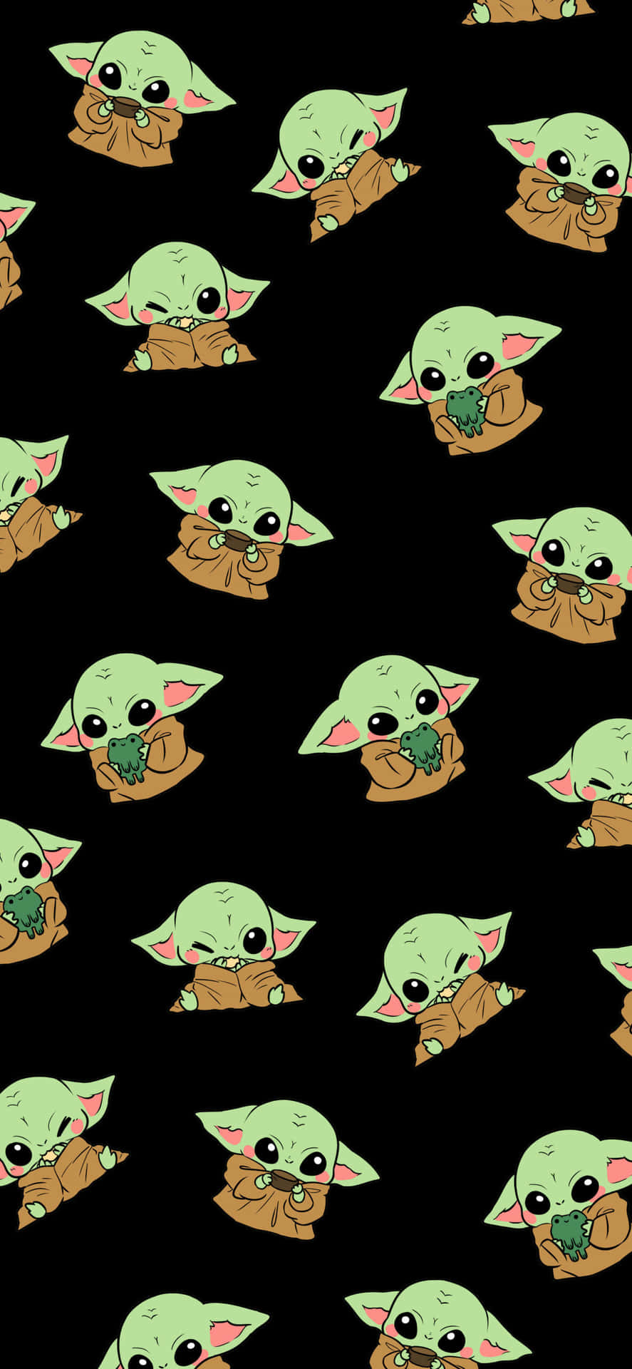 Cute Baby Yoda Seamless Picture
