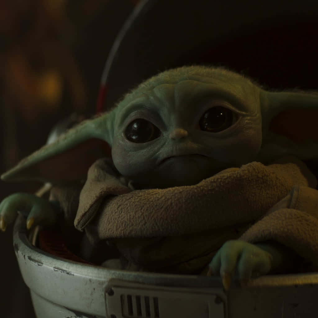 Cute Baby Yoda Inside Spaceship Picture