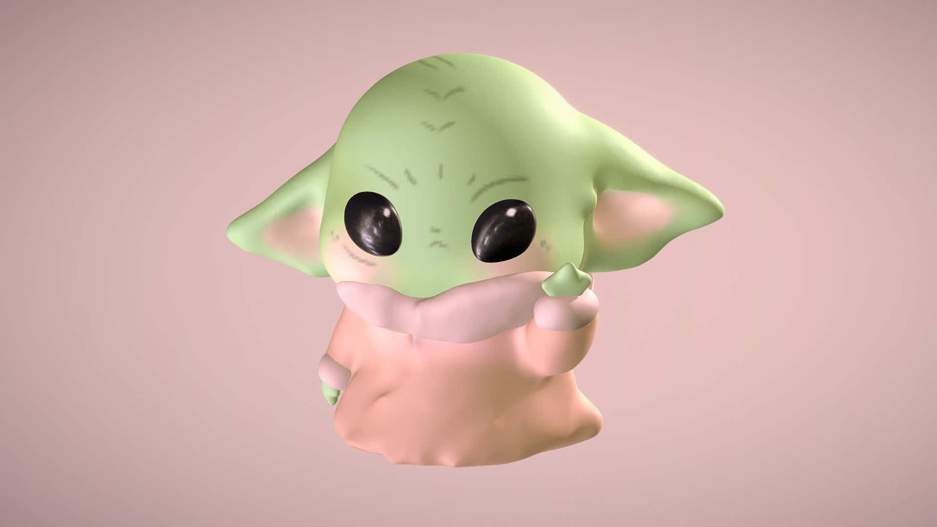 Cute Baby Yoda Girl Version Picture