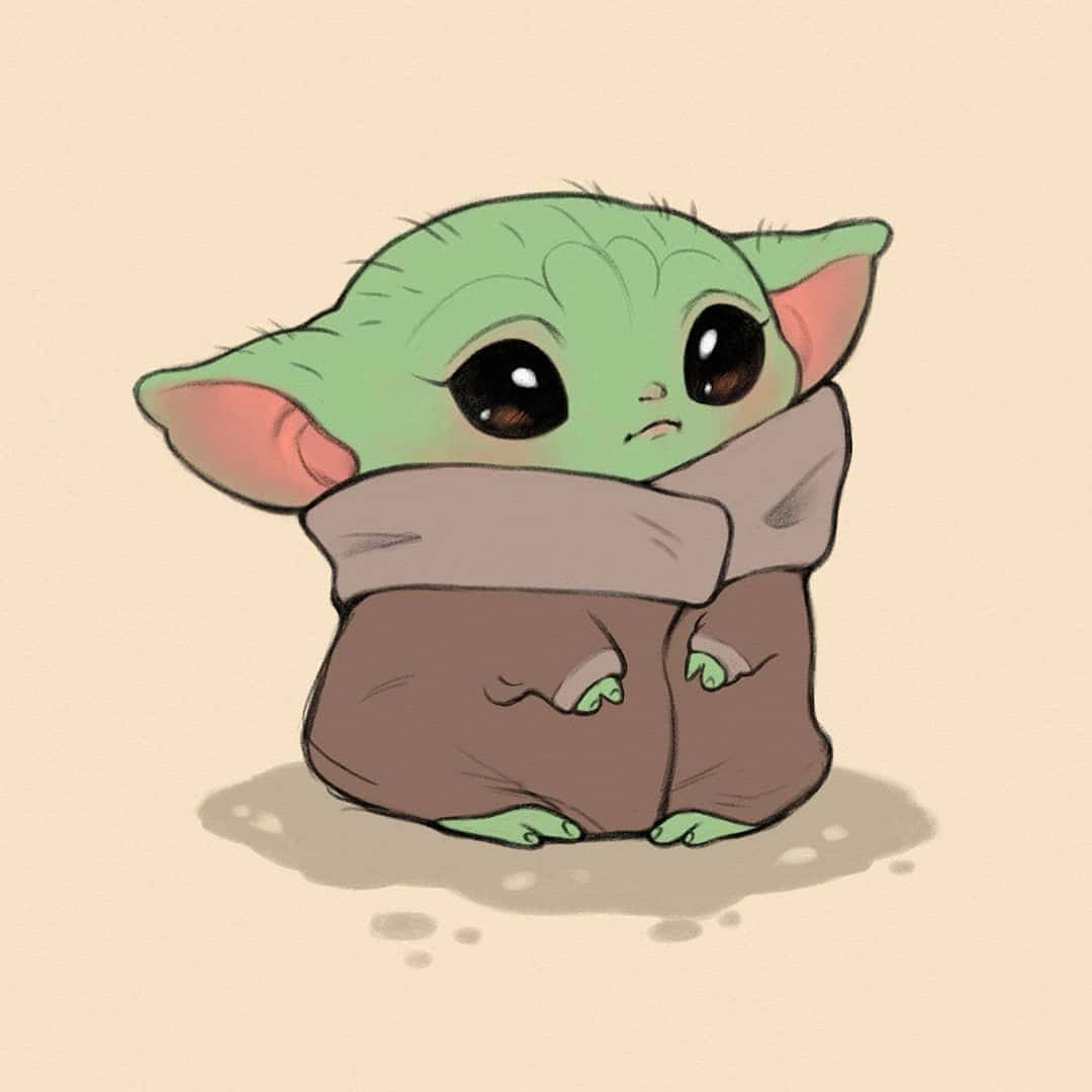 Cute Fluffy Baby Yoda Picture