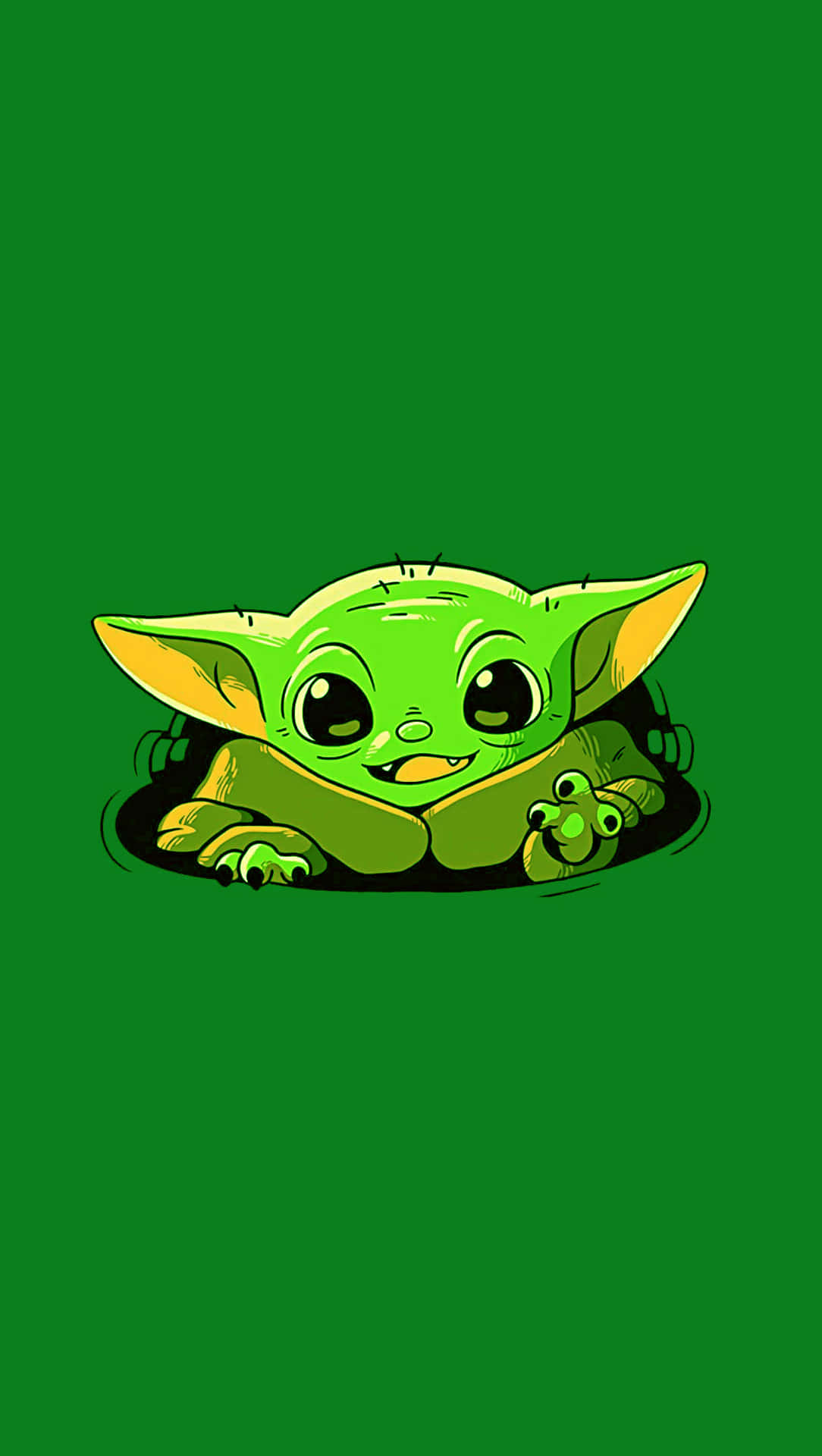 Fotocarina Di Baby Yoda Verde