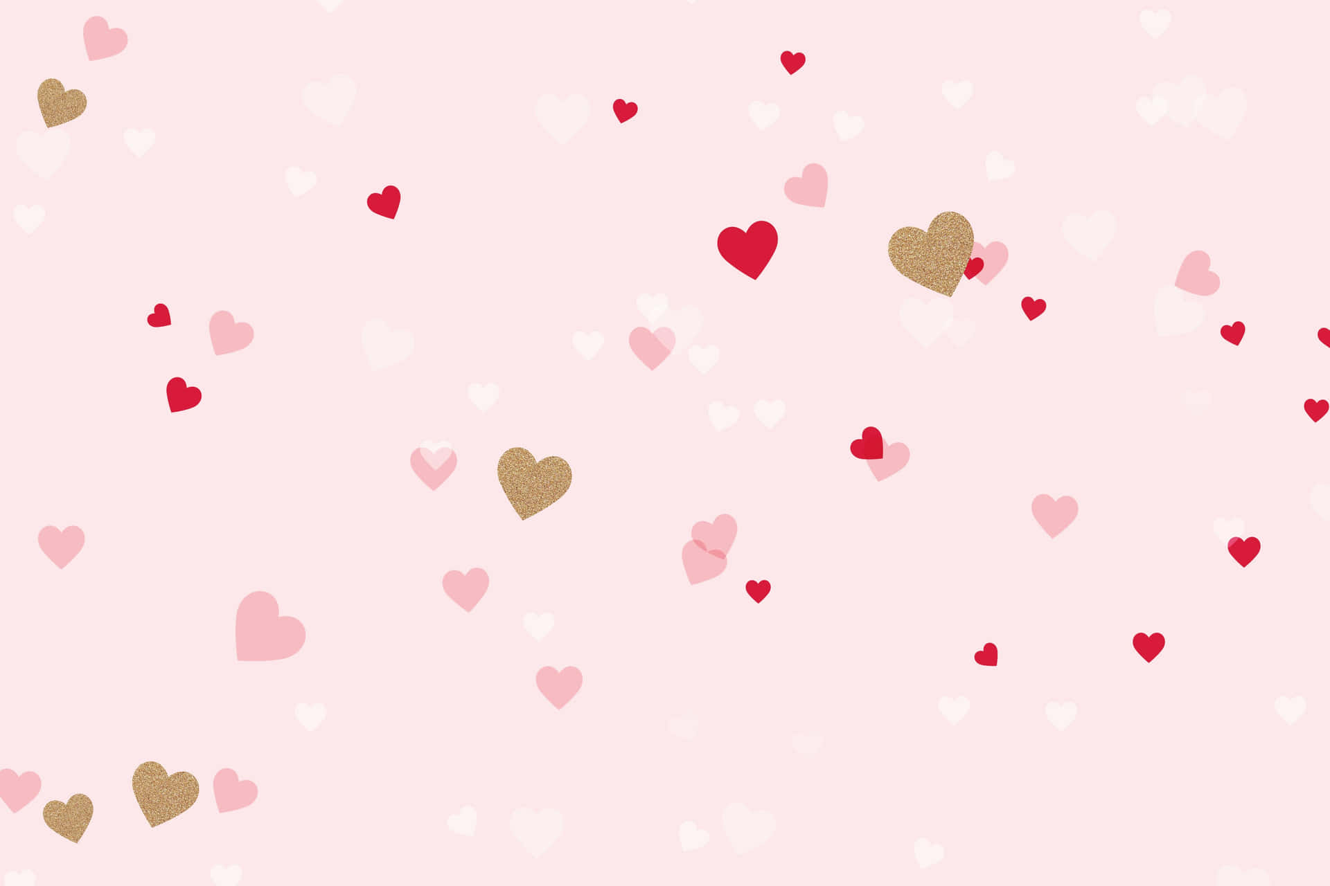 Cute Mini Hearts On Pink Background
