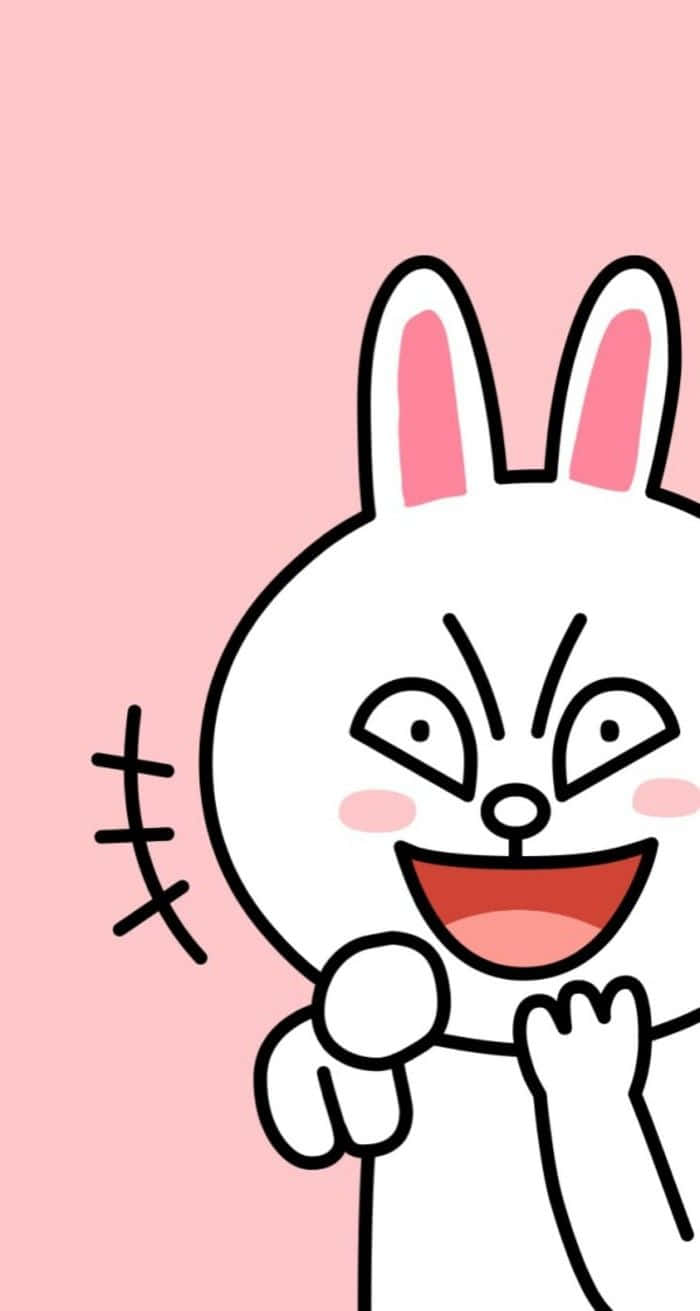 Cute Background Of Funny White Bunny