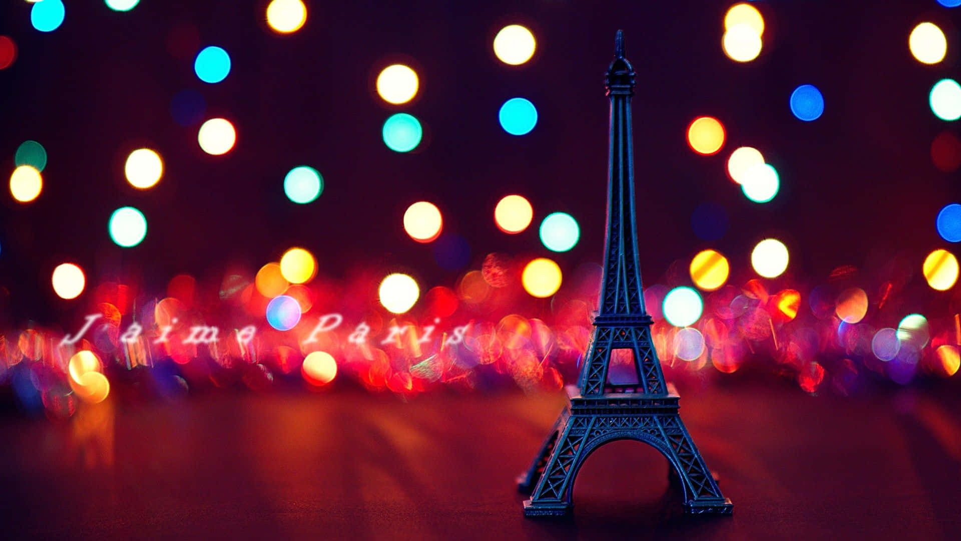 Sød Baggrund Lille Eiffel Tårn Visning