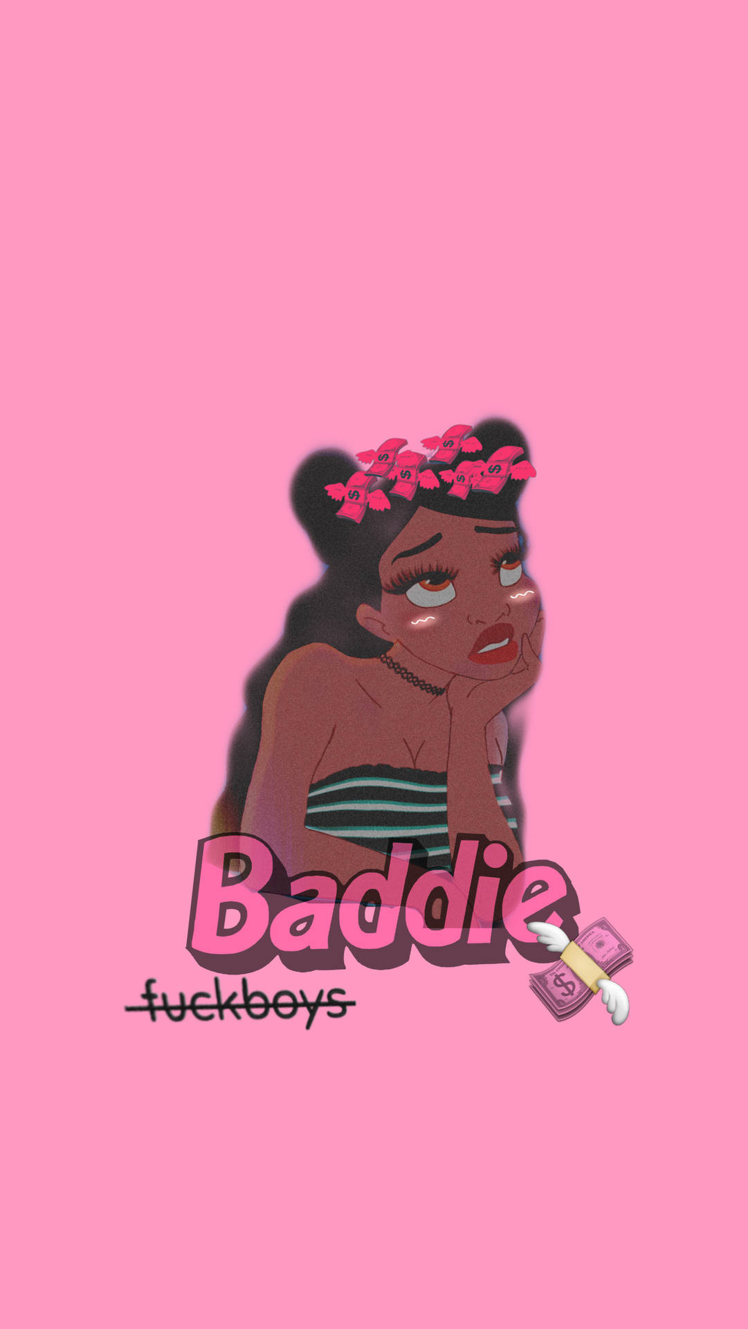 Cute Baddie Girl Background
