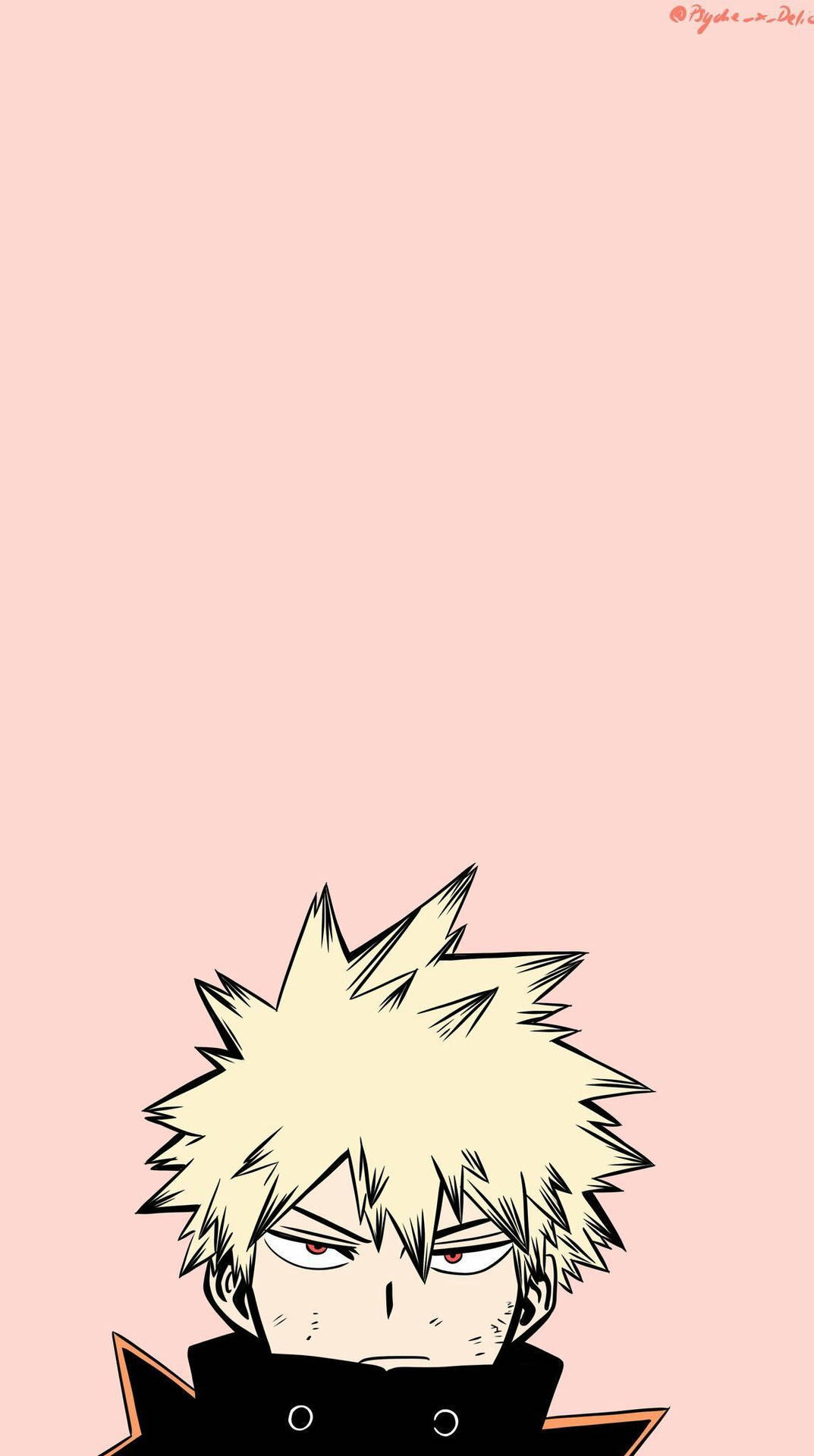 Cute Bakugo Pink Background Wallpaper