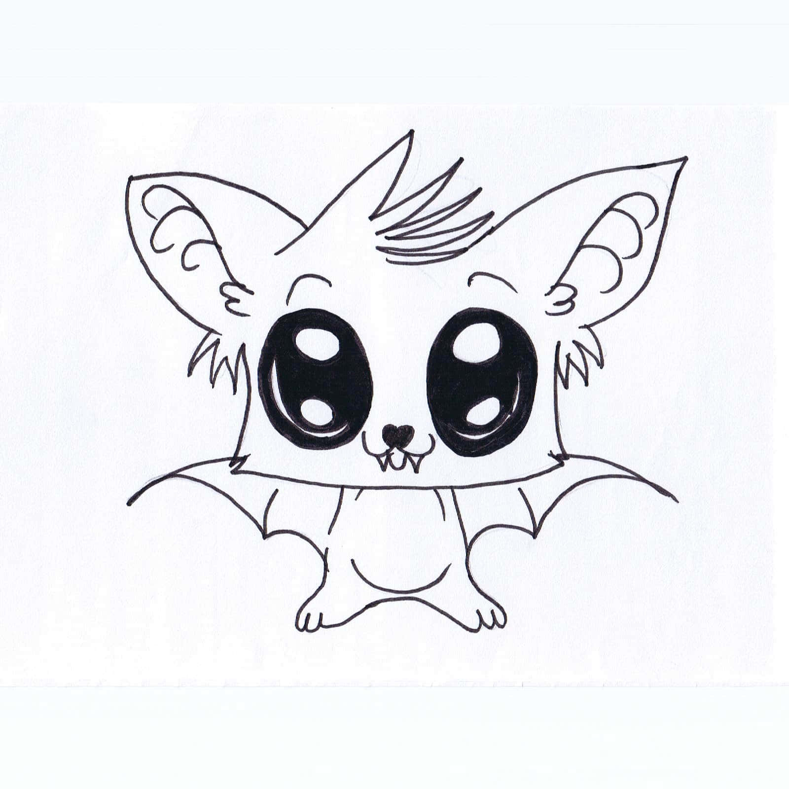 cute bat drawing