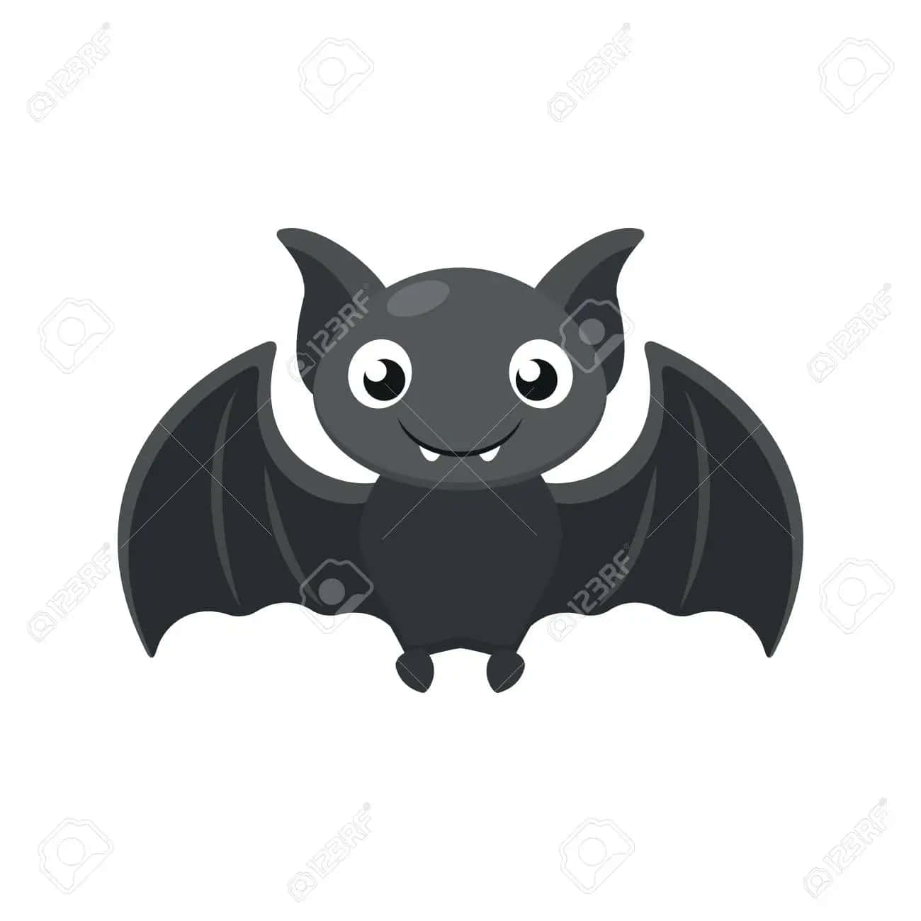 cute hanging bat cartoon