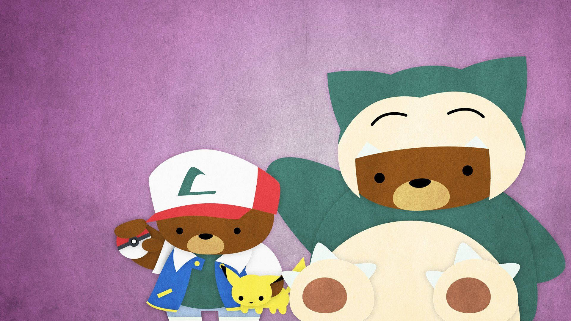 Cute Bear In Snorlax Suit