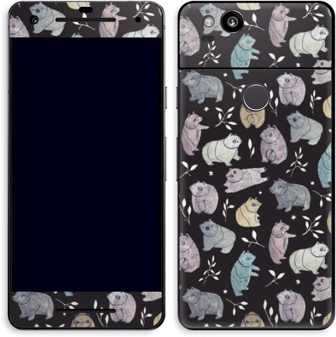 Cute Bear Phone Case Design PNG