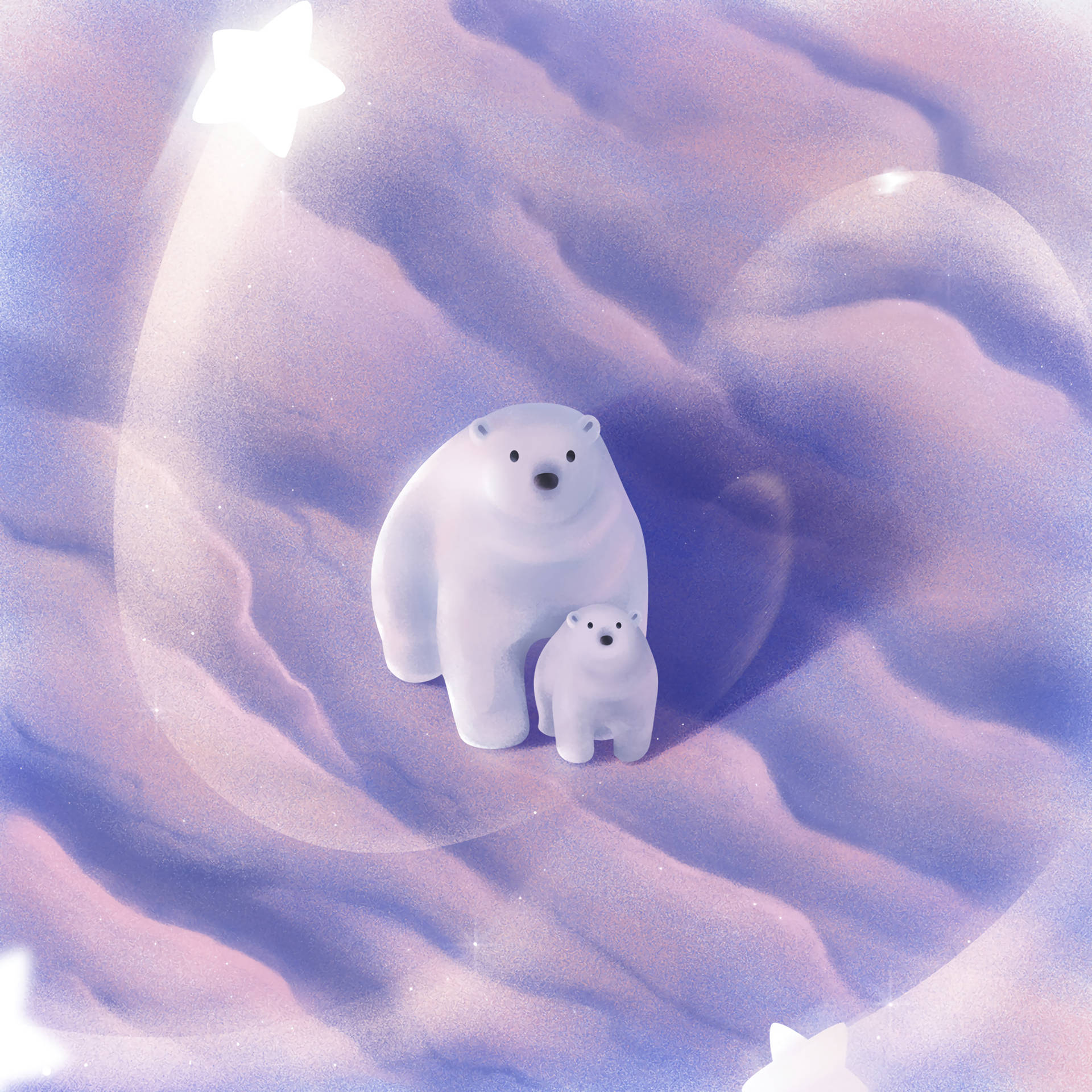 Simpatico Orso Bianco Orso Polare Sfondo