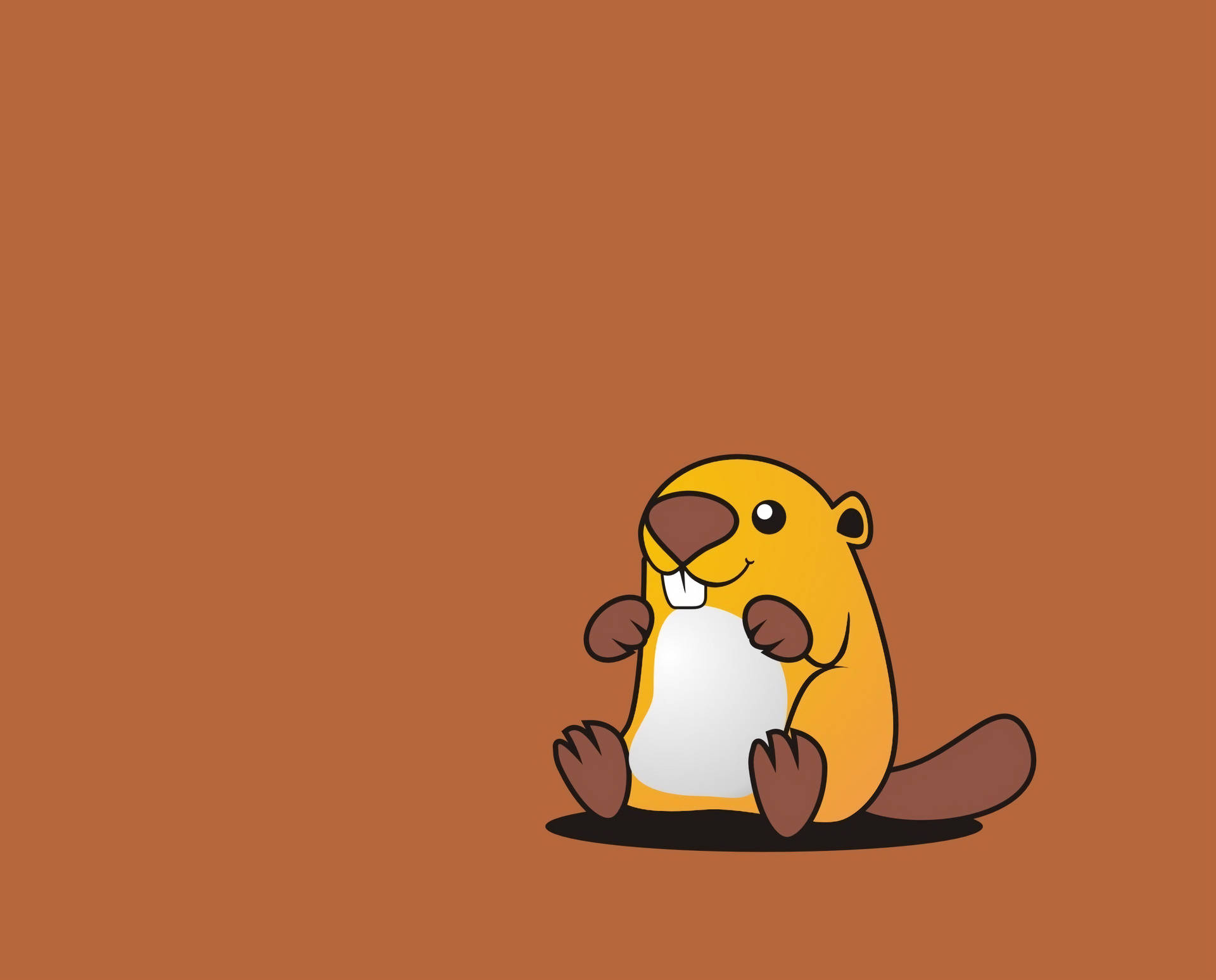Cute Beaver Cartoon Wallpaper