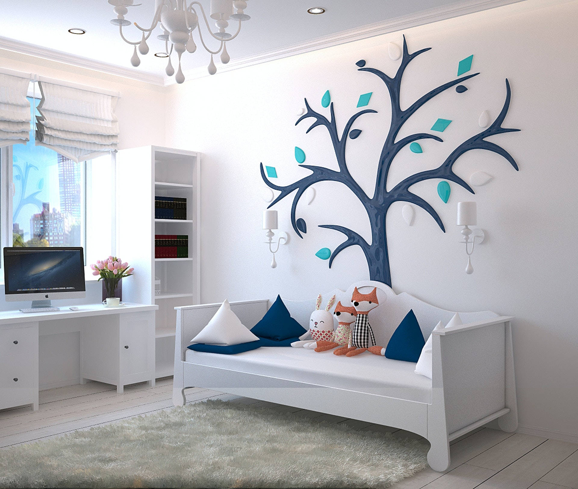 Cute Bedroom For Kids Wallpaper