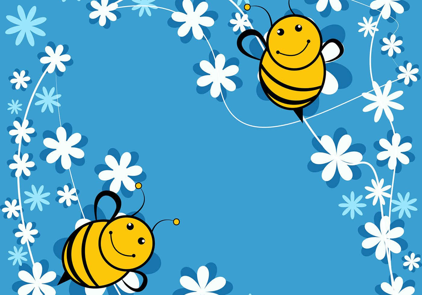 Two Smiling Cute Bees Picture