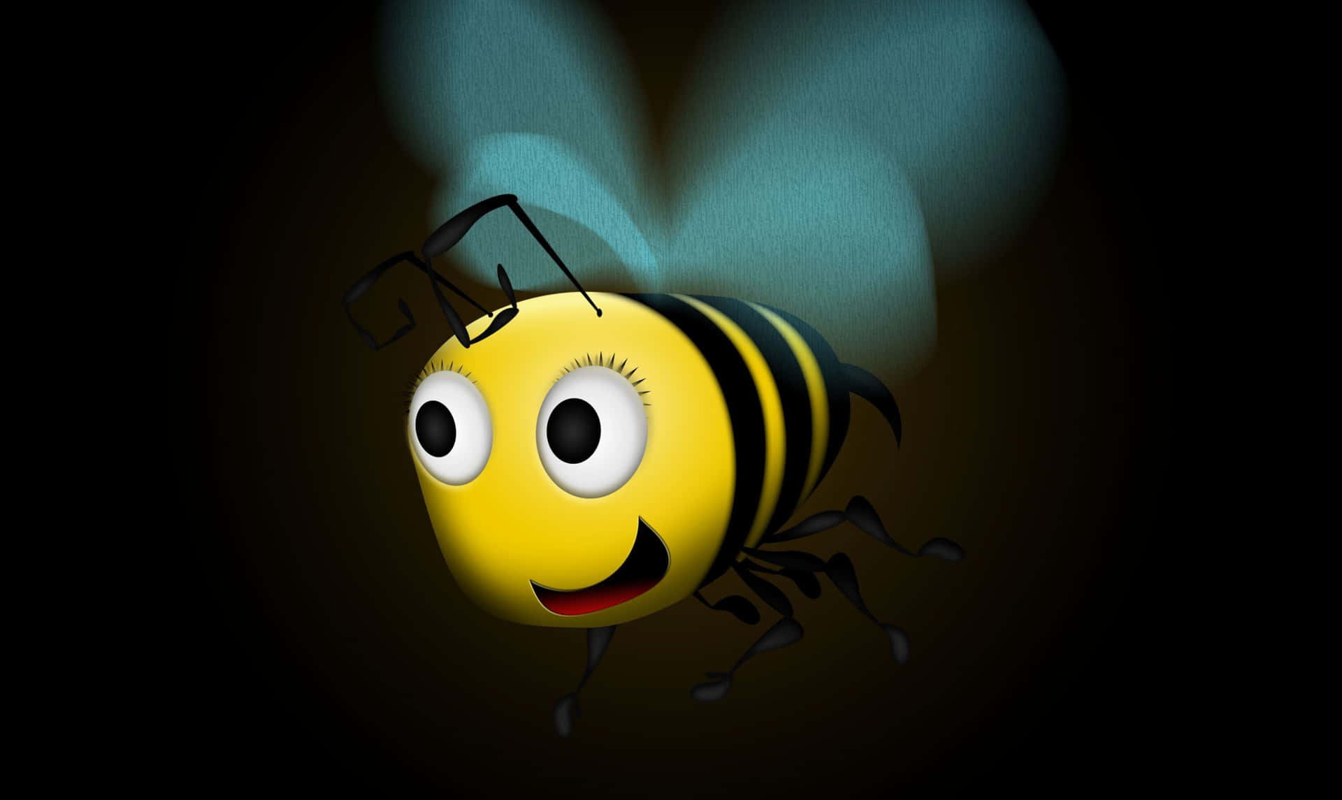 Animated Flying Cute Bee Picture