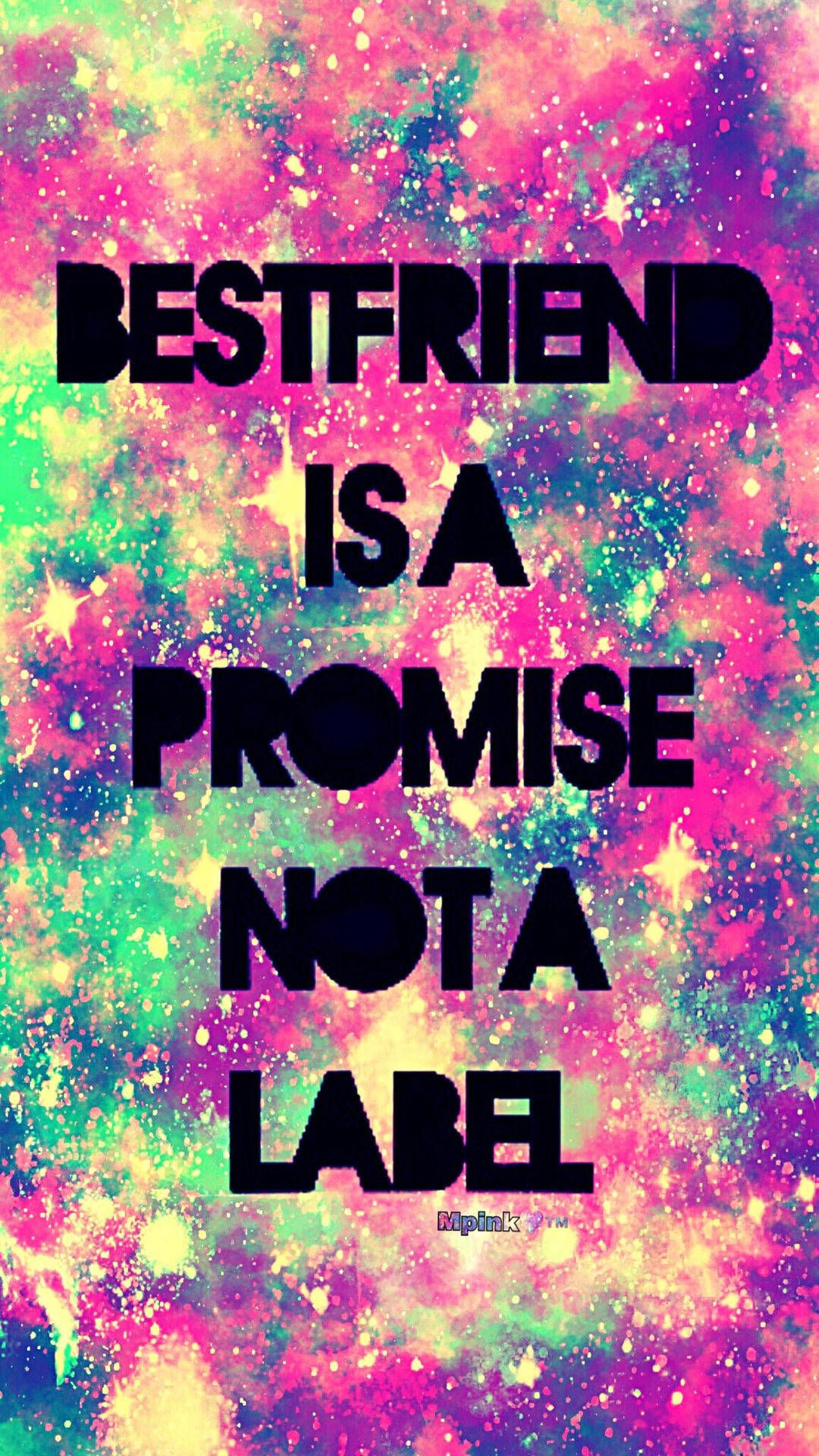 Download Cute Best Friend Promise Quote Wallpaper 